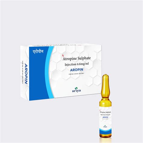 Atropine Sulphate Injection Manufacturer - AROPIN Exporter & Supplier