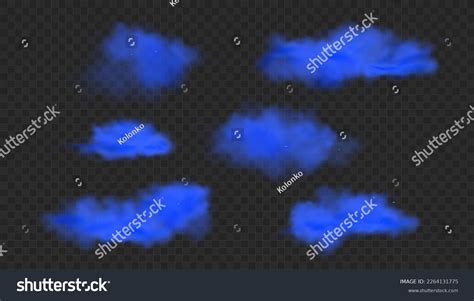 Blue Smoke Effect Vector Explosion Isolated Stock Vector (Royalty Free ...