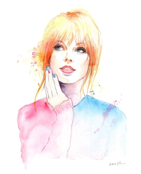 Taylor Swift Lover Watercolor Print Watercolor Fashion - Etsy New Zealand