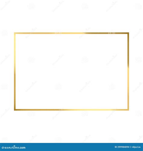 Rectangular Gold Frame. Elegant Decoration. Stock Vector - Illustration of golden, luxury: 299984094