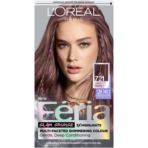 L'Oreal Paris Feria Multi-Faceted Shimmering Permanent Hair Color, 721 ...