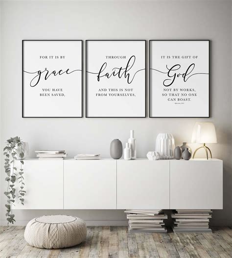 Bible Verse Wall Art Large Scripture Ephesians 2 Printable Christian ...