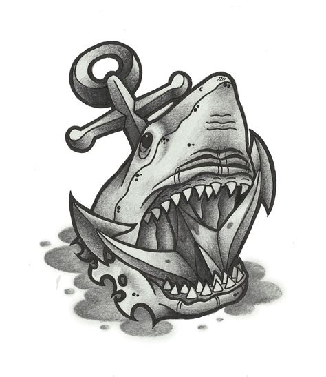 Shark and anchor Tattoo by funkt-green on DeviantArt