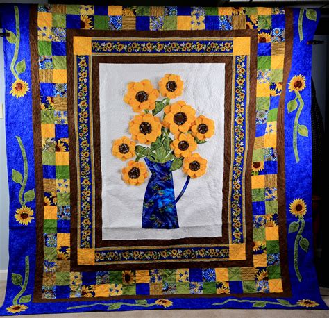 Sunflower quilt made for Amie | Life of Pat and Nat