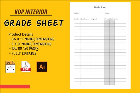 Grade Sheet Graphic by Design Scape Studio · Creative Fabrica