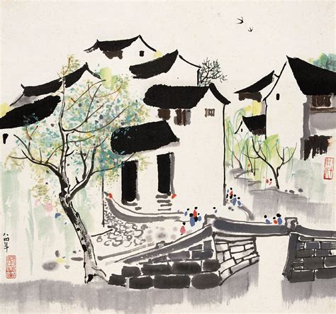 Wu Guanzhong's Landscape of Jiangnan | Chinese Painting | China Online Museum