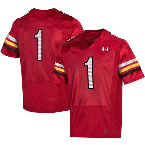 Men's Under Armour #1 Red Maryland Terrapins College Football 150th ...