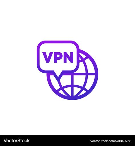 Vpn logo on white Royalty Free Vector Image - VectorStock