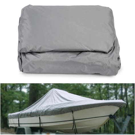 Greensen Waterproof Boat Cover, Waterproof Speedboat Cover,Gray 600D Oxford Cloth Waterproof ...