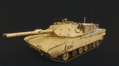 M1 Abrams (American Main Battle Tank) Free 3D Model - .3ds .max - Free3D