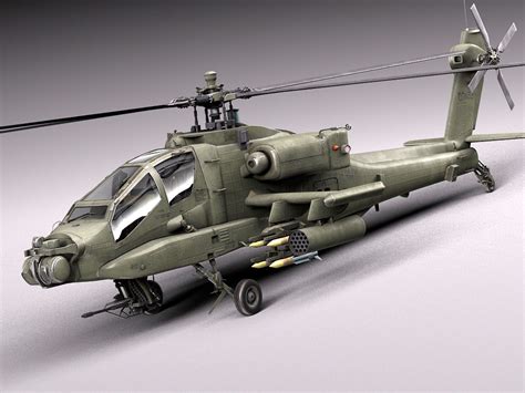 apache copter helicopter 3d model