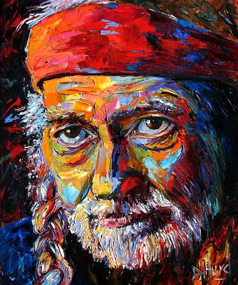 Debra Hurd Original Paintings AND Jazz Art: Oil painting portrait Art Painting of Willie Nelson ...