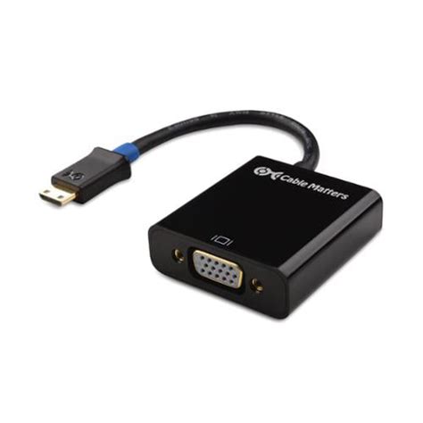 Cable Matters Active Mini HDMI to VGA Adapter with Micro-USB Power in ...