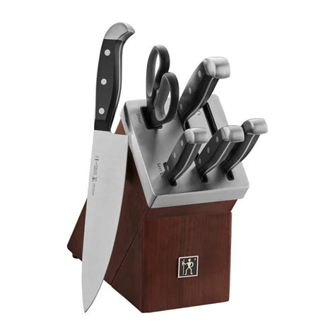 Statement 7-Piece Self-Sharpening Black Knife Block Set 1023202 - The ...