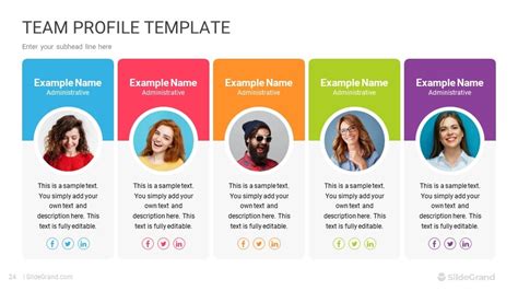 Team Profile PowerPoint Template Designs - SlideGrand