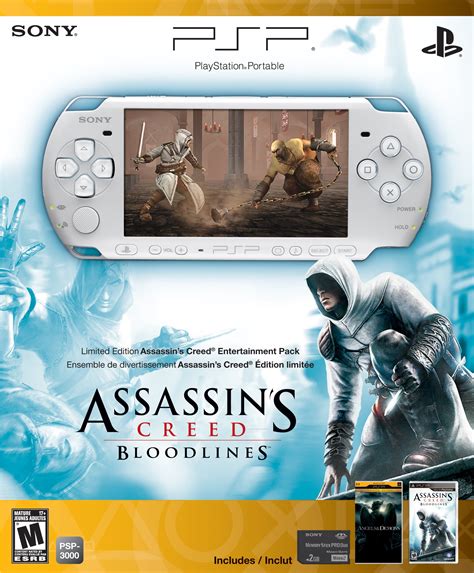 PSP 3000 Limited Edition Assassin's Creed: Bloodlines Entertainment Pack- White on Galleon ...