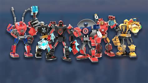 LEGO Marvel Captain America, Thor and Spider-man Mech Reviews! | The ...