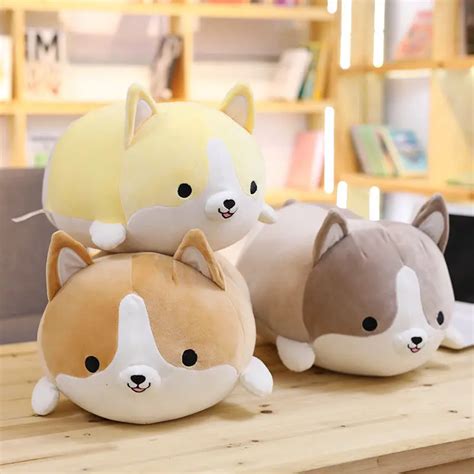 Squishy Pillow Plush Toy Soft Corgi Microbead Squishmallow Stuffed Pet New-in Body Pillows from ...