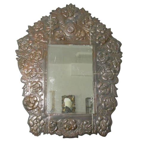 mexican mirrors | large Mexican style 1920's tin mirror at 1stdibs ...