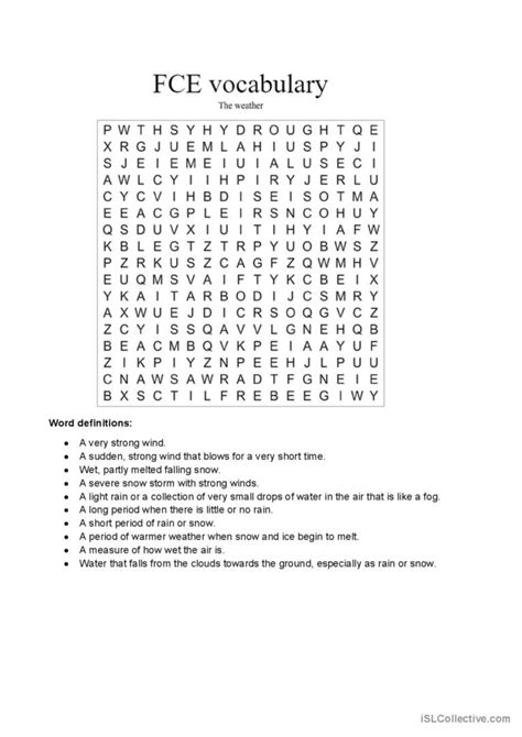 Letter soup puzzle - The weather: English ESL worksheets pdf & doc