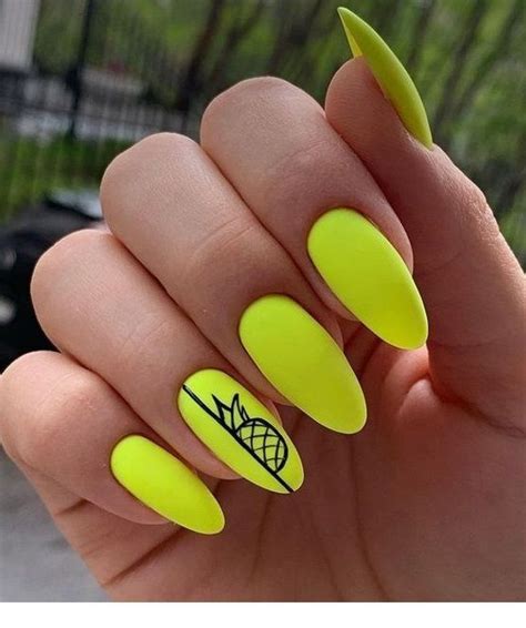 Nice neon yellow gel nails (With images) | Yellow nail art, Stylish nails art, Yellow nails