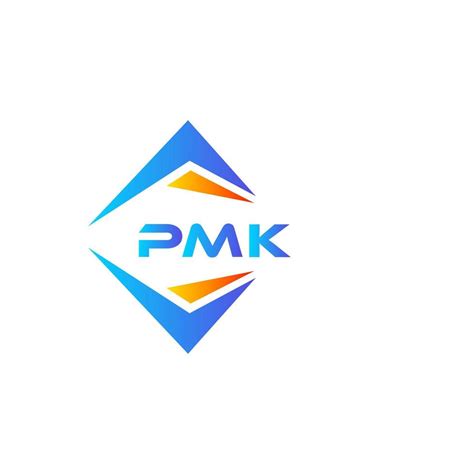 PMK abstract technology logo design on white background. PMK creative ...