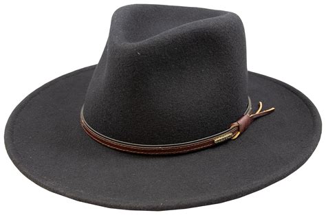 Stetson - Stetson Bozeman Black Wool Crushable Cowboy Western Hat - Large - Walmart.com ...