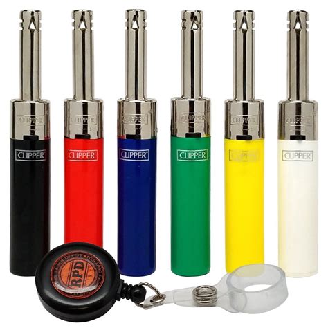 Clipper Mini Tube Lighter "Chrome Tops" (1 Set/6 Lighters) w/ RPD Lighter Lasso - Walmart.com ...