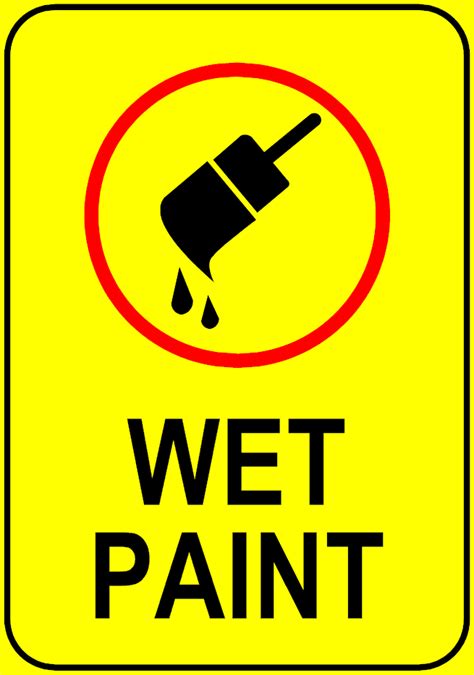 Wet Paint Signs - ClipArt Best