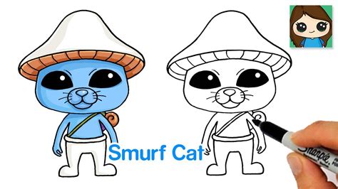 How to Draw Smurf Cat - YouTube