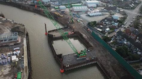 Amazing pictures show latest progress on Boston flood barrier - Lincolnshire Live