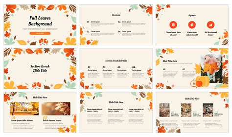 Fall Leaves Background Free Google Slides PowerPoint Template