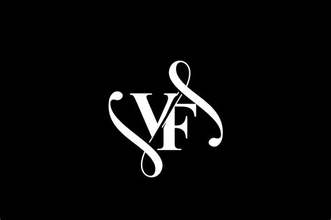 VF Monogram logo Design V6 By Vectorseller | TheHungryJPEG