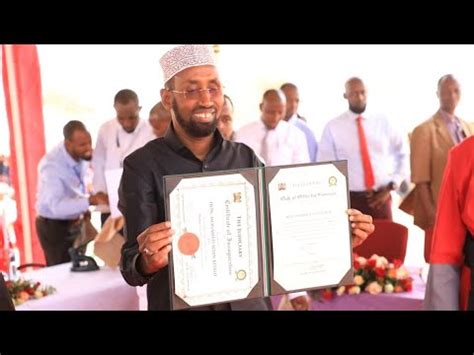 FULL CEREMONY: Swearing-in of Mohamed Adan Khalif, Governor Mandera ...