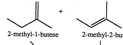 Solved 2-methyl-1-butene 2-methyl-2-but | Chegg.com