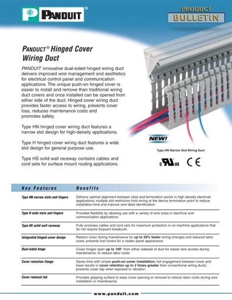 Hinged Cover Wiring Duct - Panduit