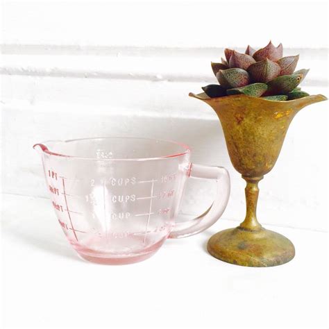 Pink Rose Glass Measuring Cup | Glass measuring cup, Glass, Pink rose