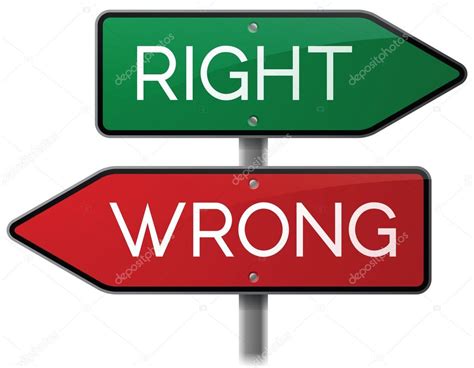 Right and Wrong Direction Signs Stock Vector Image by ©jhansen2 #28023593