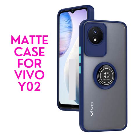 VIVO Y02 CASE, MATTE CASE WITH RING STAND | Lazada PH