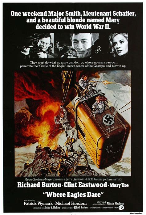 Where Eagles Dare (1968) (Brian G. Hutton) | Where eagles dare, Movie posters, Clint eastwood