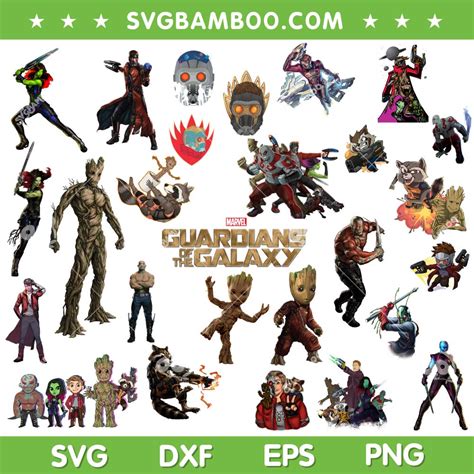 Guardians Of The Galaxy Characters PNG Bundle