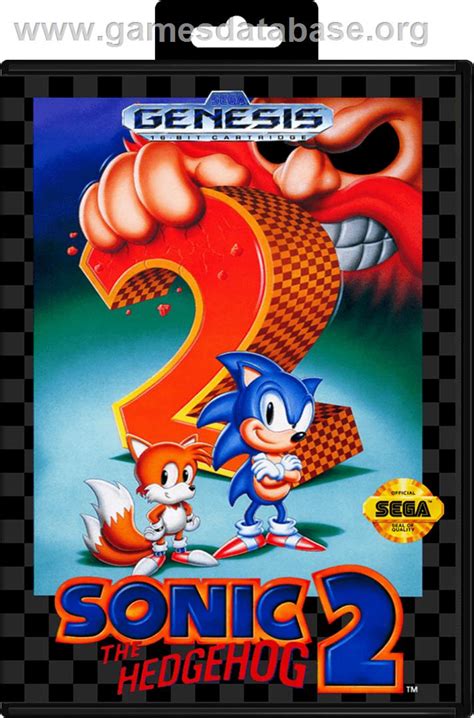 Sonic The Hedgehog 2 - Sega Genesis - Artwork - Box