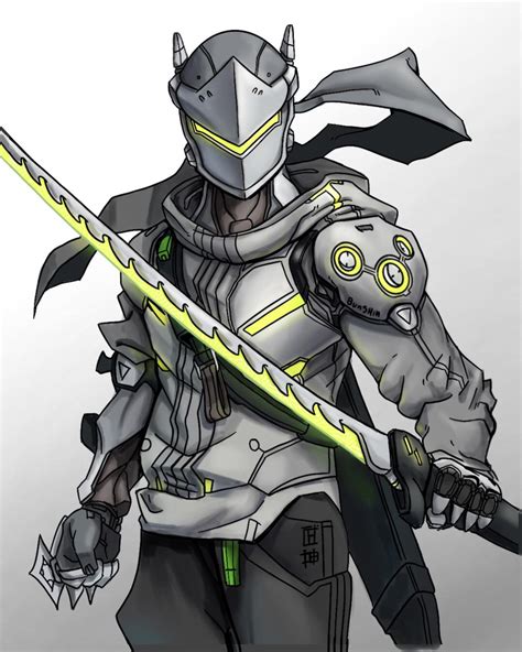 Genji fan art - by me - : r/Overwatch