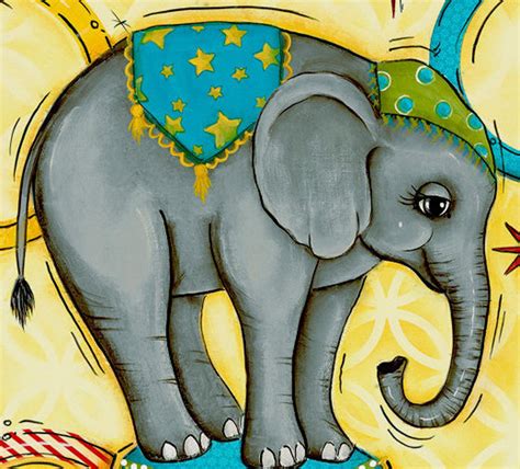 Nursery Wall Art Circus Elephant Art Print Children's | Etsy