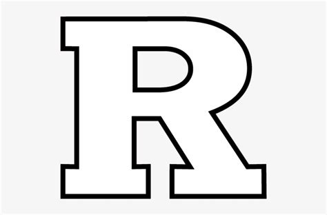 Clipart Rutgers Football - Black And White Rutgers R - 861x632 PNG Download - PNGkit