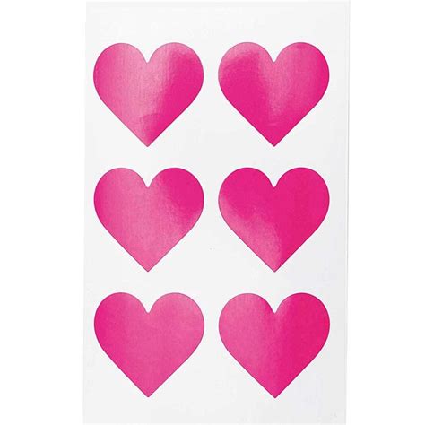 Pink Heart Stickers - Valentines Stickers – Pretty Little Party Shop