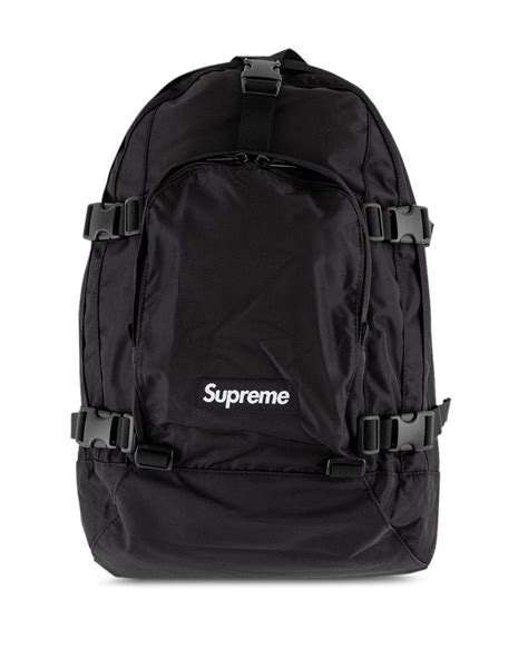 Supreme Fw19 Logo Backpack in Black for Men | Lyst