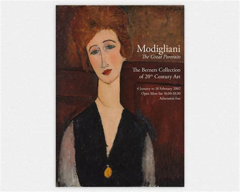 Amedeo Modigliani Exhibition Poster Gallery Quality Print Portrait ...