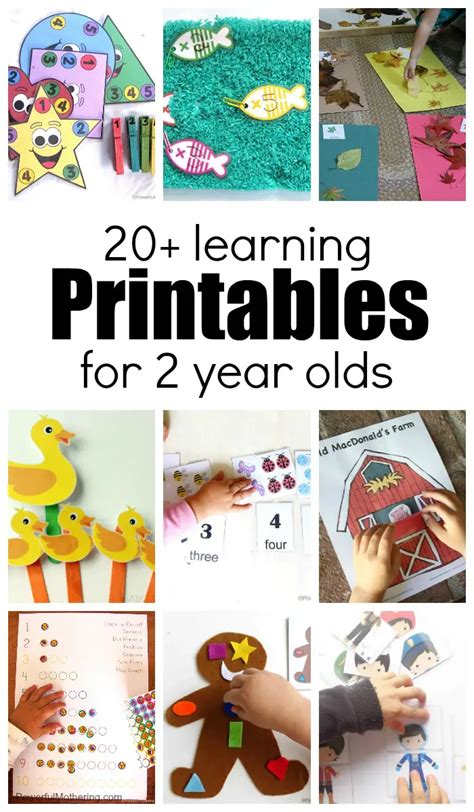 20+ Learning Activities and Printables for 2 Year Olds