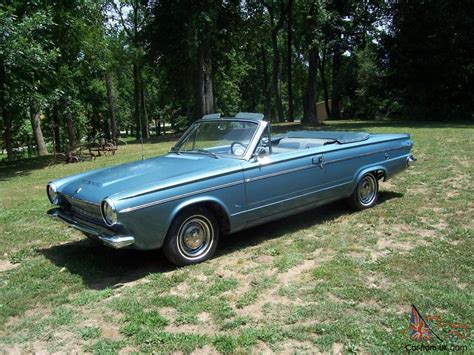 1963 Dodge Dart Convertible, Blue w White top, Slant 6, Push Button Trans Auto